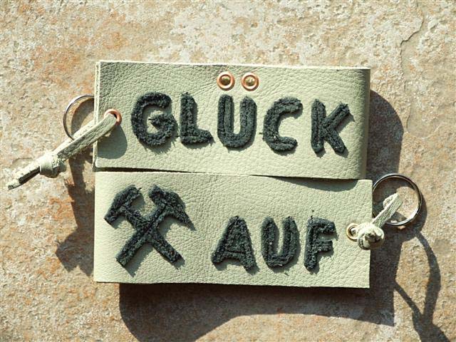 Gl�ck-Auf-Schl�sselanh�nger grau